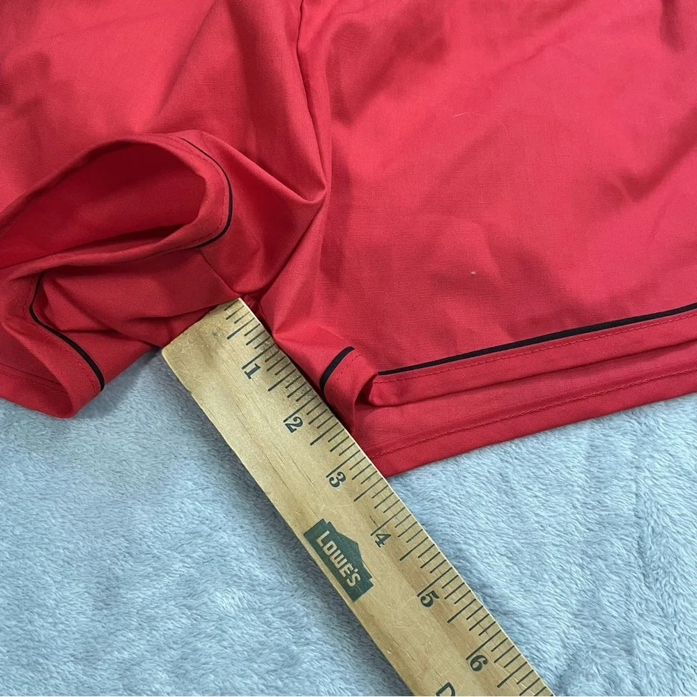 Men's Red and Black Swim Trunks
